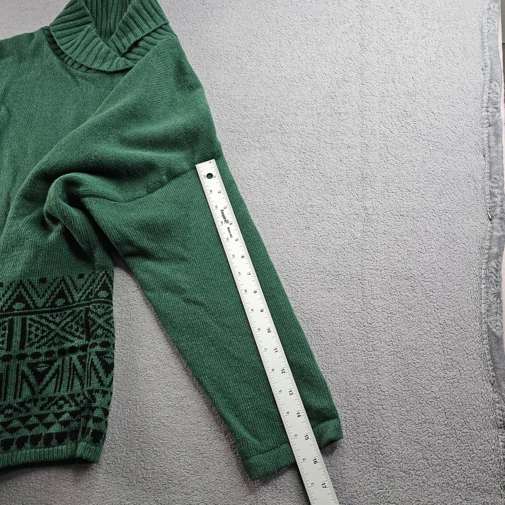 Vintage United Colors of Benetton Sweater Men SZ Small Aztec Tribal Shawl Collar